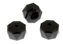Swarovski, margele rondelle, jet, 8mm - x2