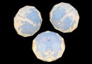 Swarovski, margele briolette, white opal, 18mm - x1