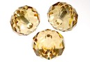 Swarovski, margele briolette LH, golden shadow, 18mm - x1