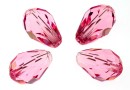 Swarovski, margele picatura, light rose, 10.5mm - x2