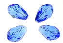 Swarovski, margele picatura, sapphire, 10.5mm - x2