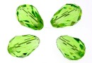 Swarovski, margele picatura, peridot, 10.5mm - x2