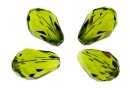 Swarovski, margele picatura, olivine, 10.5mm - x2