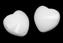 Swarovski, margele inima, white alabaster, 10mm - x2