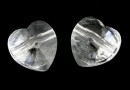 Swarovski, margele inima, crystal, 10mm - x2