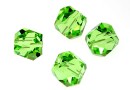 Swarovski, margele graphic cub, peridot, 8mm - x1