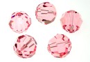 Swarovski, margele rotund fatetat, light rose, 4mm - x10