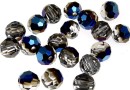 Swarovski, margele rotund fatetat, metallic blue, 6mm - x6