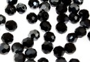 Swarovski, margele rotund fatetat, jet hematite, 4mm - x10
