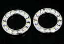 Swarovski, disc placat cu rodiu, aurore boreale, 15.5mm - x1