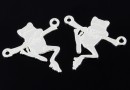 Link, frog, 925 silver, 18mm  - x1
