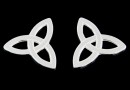 Link, Triquetra symbol, 925 silver, 11.5mm  - x1