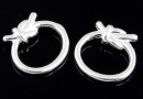 Link, oval knot, 925 silver, 11.5mm  - x1