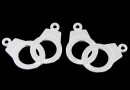 Link, handcuffs,925 silver, 17mm  - x1