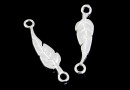 Link, feather, 925 silver, 20mm  - x1