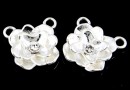 Link, rose, crystal 925 silver, 12.5mm  - x1