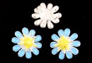 Link floare emailata argint 925, 12mm  - x1