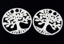 Link, tree of life, 925 silver, 19mm  - x1