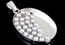 Swarovski no hole pearls, light grey, 1.5mm - x50