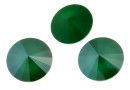 Swarovski, rivoli, royal green, 12mm - x2