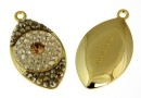 Swarovski, pand. pave placat cu aur, 23mm - x1