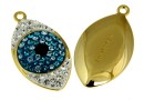 Swarovski, pavé pendant gold-plated, 23mm - x1