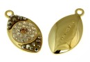 Swarovski, pand. pave placat cu aur, 16.5mm - x1
