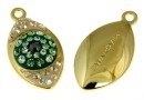 Swarovski, pavé pendant gold-plated, 16.5mm - x1