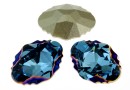 Swarovski oval tribe, fancy chaton, metallic blue Z, 14mm - x1