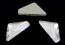 Swarovski, cabochon triangle alpha, crystal, 12mm - x1