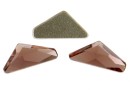 Swarovski, cabochon triangle alpha, blush rose, 12mm - x1