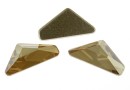 Swarovski, cabochon triangle alpha, golden shadow, 12mm - x1