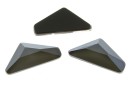 Swarovski, cabochon triangle alpha, dark grey, 12mm - x1
