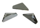 Swarovski, cabochon triangle alpha, silver night, 12mm - x1