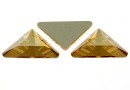 Swarovski, cabochon triangle gamma, golden shadow, 10mm - x1