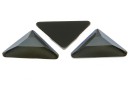 Swarovski, cabochon triangle gamma, dark grey, 10mm - x1