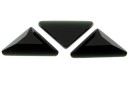 Swarovski, cabochon triangle gamma, jet, 10mm - x1