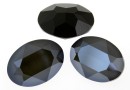 Swarovski, rivoli cabochon oval, dark grey, 14x10mm - x1