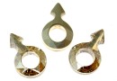 Swarovski, fancy pendant, simbol masculin, golden shadow, 18mm - x1