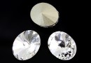 Swarovski, oval fancy, crystal, 14x10.5mm - x2