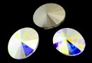 Swarovski, oval fancy, aurora borealis, 8x6mm - x4