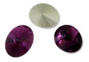 Swarovski, fancy oval, amethyst, 14x10.5mm - x2