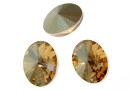 Swarovski, oval fancy, golden shadow, 8x6mm - x4