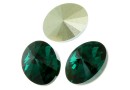 Swarovski, fancy oval, emerald, 8x6mm - x4