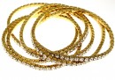 1088 Swarovski crystal bracelet, gold plated, 18cm - x1