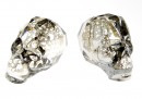 Swarovski, margele craniu, silver patina, 15x13mm - x1