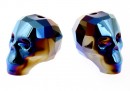 Swarovski, margele craniu, metallic blue 2x, 15x13mm - x1