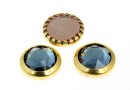 Swarovski, cabochon cristal hotfix gp, denim blue, SS34 - x4