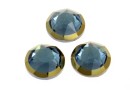 Swarovski, cabochon cristal hotfix, denim blue, SS34 - x4