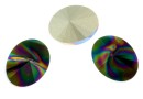 Swarovski, fancy oval, rainbow dark, 14x10.5mm - x2